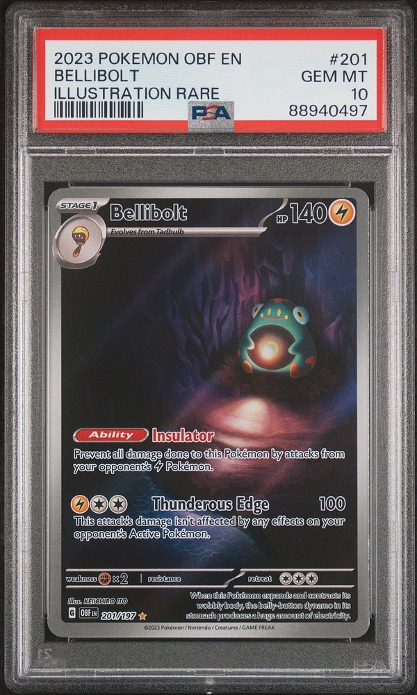 2023 Pokemon Obf En-obsidian Flames 201 Bellibolt PSA 10