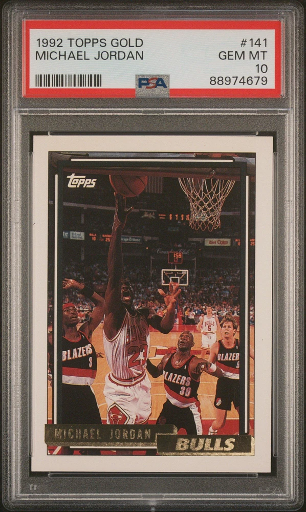 1992 Topps Gold 141 Michael Jordan PSA