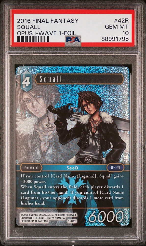 2016 Final Fantasy Opus I 42r Squall Wave 1-foil PSA 10