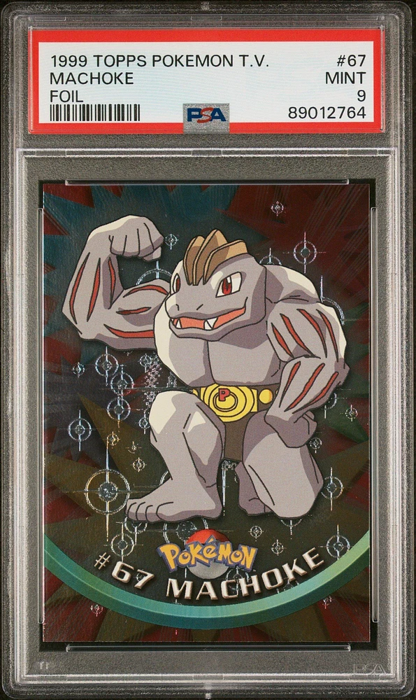 1999 Topps Pokemon Tv 67 Machoke Foil PSA 9
