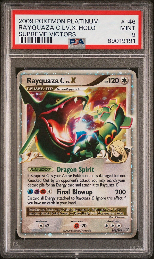 2009 Pokemon Platinum Supreme Victors 146 Rayquaza C Lv.x-holo PSA 9