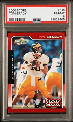 2000 Score 316 Tom Brady PSA 8