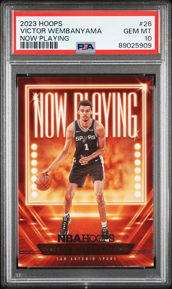 2023 Panini Nba Hoops Now Playing 26 Victor Wembanyama PSA 10
