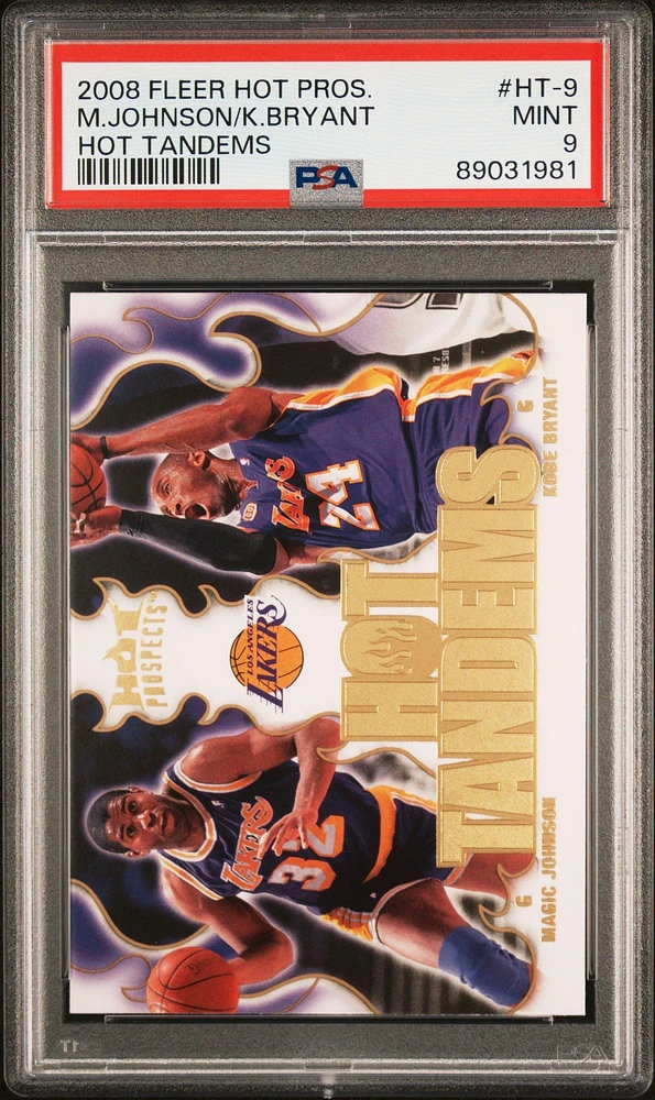 2008 Fleer Hot Prospects Hot Tandems Ht-9 M.johnson/k.bryant PSA 9
