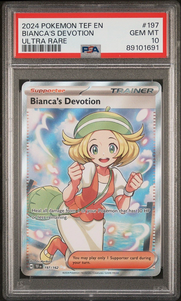 2024 Pokemon Tef En-temporal Forces Bianca's Devotion PSA