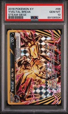 2016 Pokemon Xy Steam Siege 66 Yveltal Break PSA 10