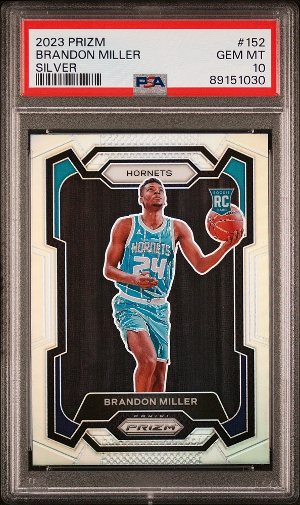 2023 Panini Prizm 152 Brandon Miller Silver Prizm PSA