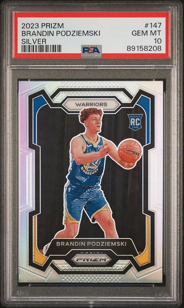 2023 Panini Prizm 147 Brandin Podziemski Silver Prizm PSA 10