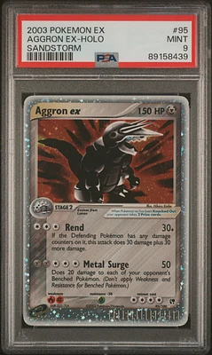 2003 Pokemon Ex Sandstorm 95 Aggron Ex-holo PSA