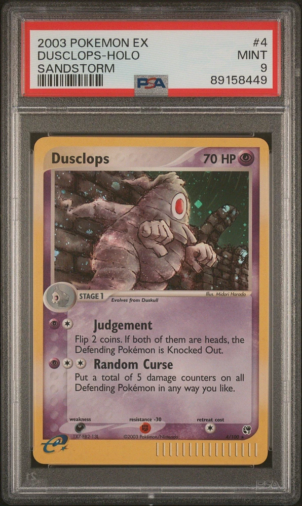 2003 Pokemon Ex Sandstorm 4 Dusclops-holo PSA 9