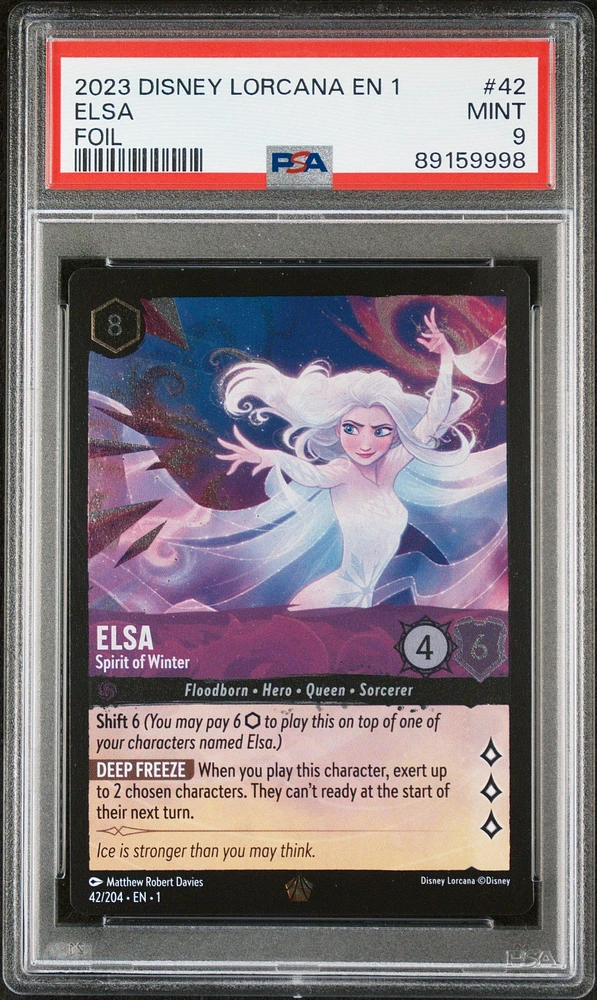 2023 Disney Lorcana En 1-the First Chapter Elsa PSA 9