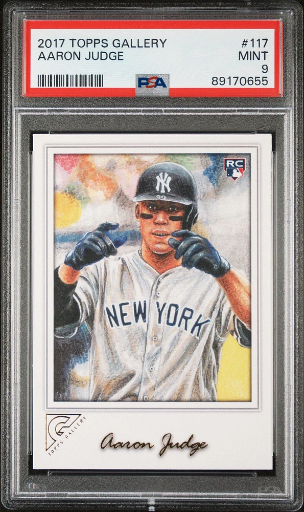 2017 Topps Gallery 117 Aaron Judge PSA 9
