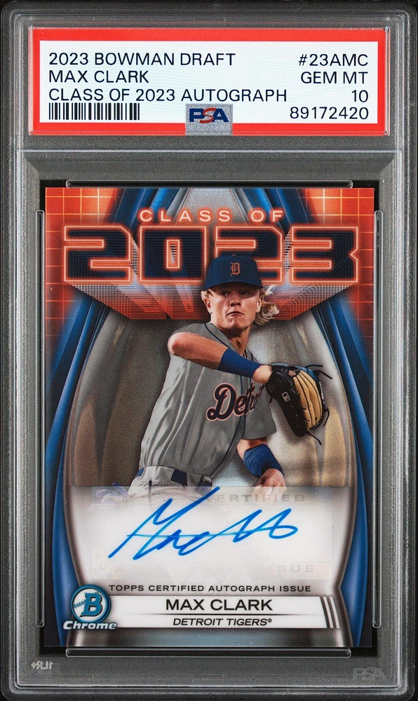 2023 Bowman Draft Class Of 2023 Autograph 23amc Max Clark PSA 10