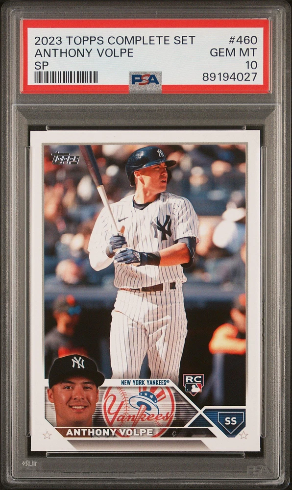 2023 Topps Complete Set 460 Anthony Volpe PSA 10