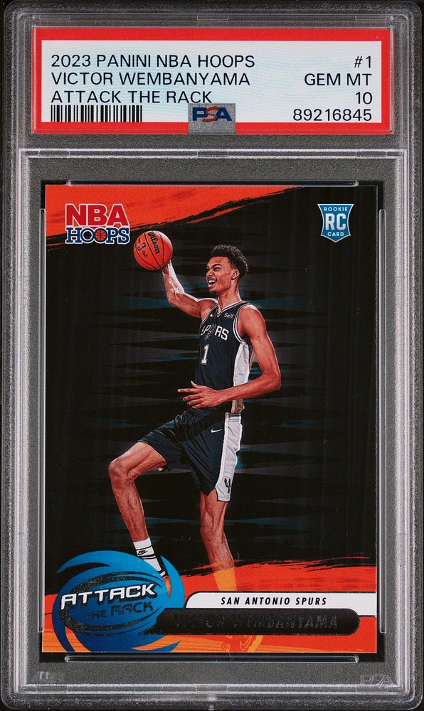 2023 Panini Nba Hoops Attack The Rack 1 Victor Wembanyama PSA 10