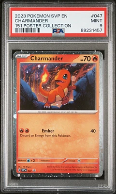 2023 Pokemon Svp En-sv Black Star Promo 047 Charmander PSA 9