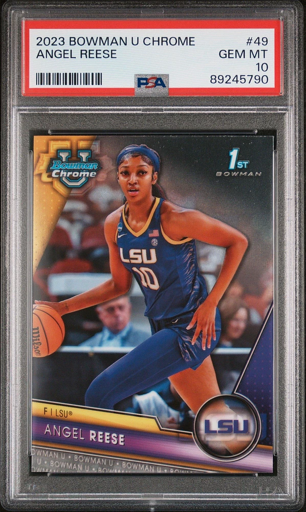 2023 Bowman University Chrome 49 Angel Reese PSA 10