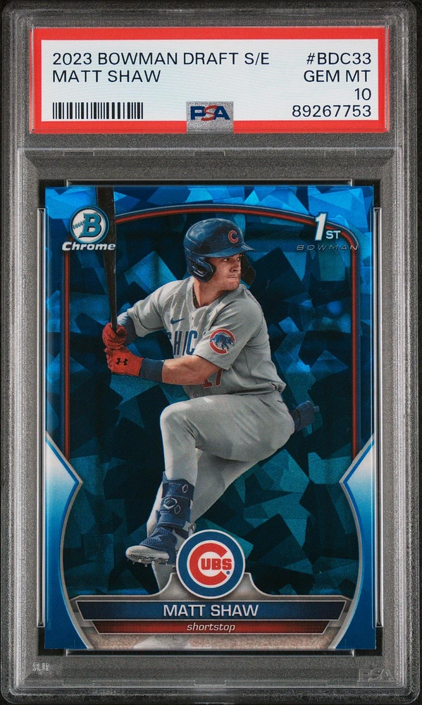 2023 Bowman Draft Sapphire Edition Bdc33 Matt Shaw PSA 10