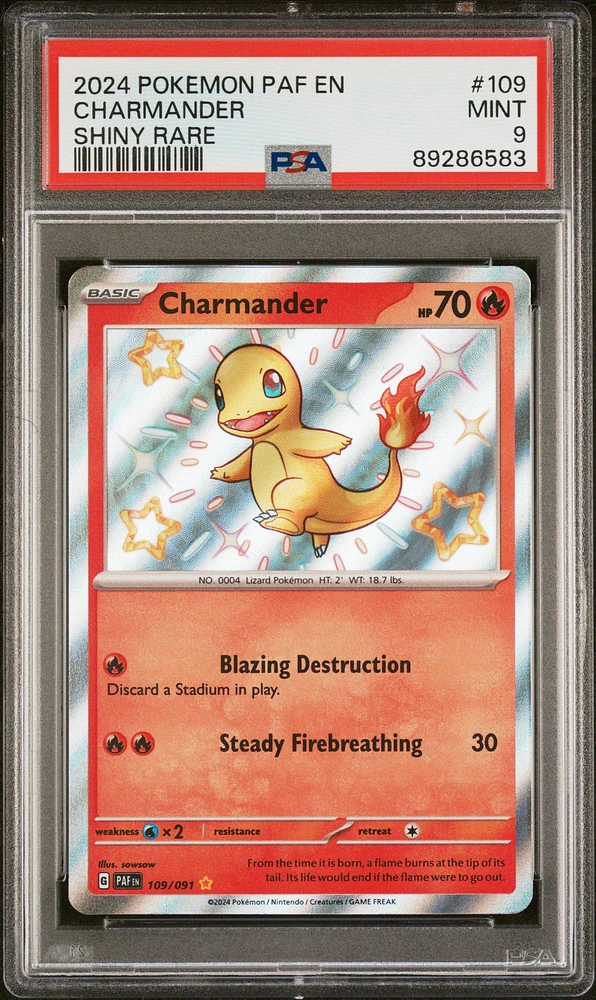 2024 Pokemon Paf En-paldean Fates 109 Charmander PSA