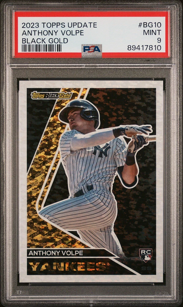 2023 Topps Update Black Gold Bg10 Anthony Volpe PSA 9