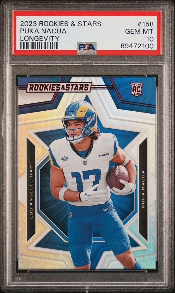 2023 Panini Rookies & Stars 158 Puka Nacua Longevity PSA 10