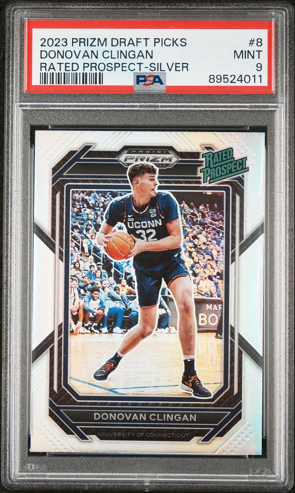 2023 Panini Prizm Draft Picks Rated Prospects 8 Donovan Clingan Silver Prizm PSA 9