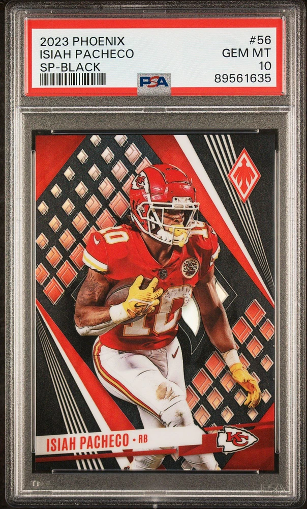 2023 Panini Phoenix 56 Isiah Pacheco PSA 10