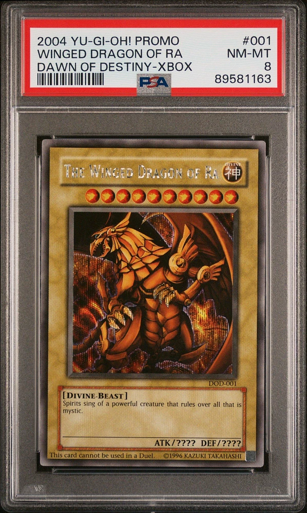 2004 Yu-gi-oh! Promo 001 Winged Dragon Of Ra PSA 8