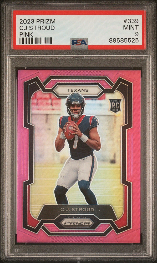 2023 Panini Prizm 339 Cj Stroud Pink Prizm PSA 9