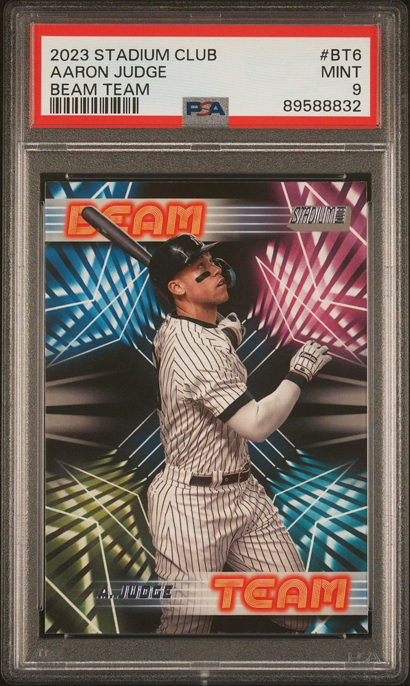 2023 Topps Stadium Club Beam Team Bt6 Aaron Judge PSA 9