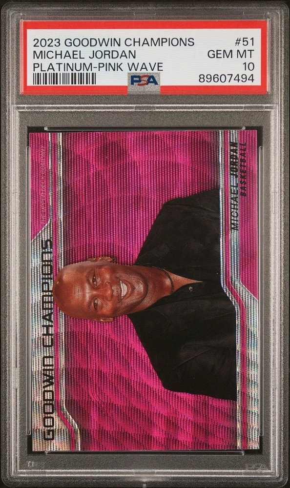 2023 Upper Deck Goodwin Champions Platinum 51 Michael Jordan Pink Wave PSA 10