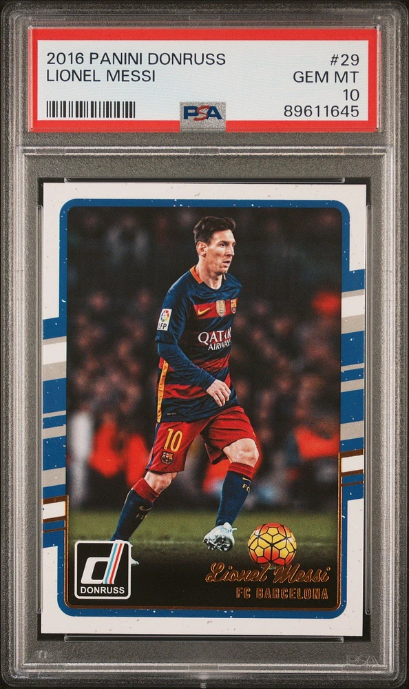 2016 Panini Donruss 29 Lionel Messi PSA 10