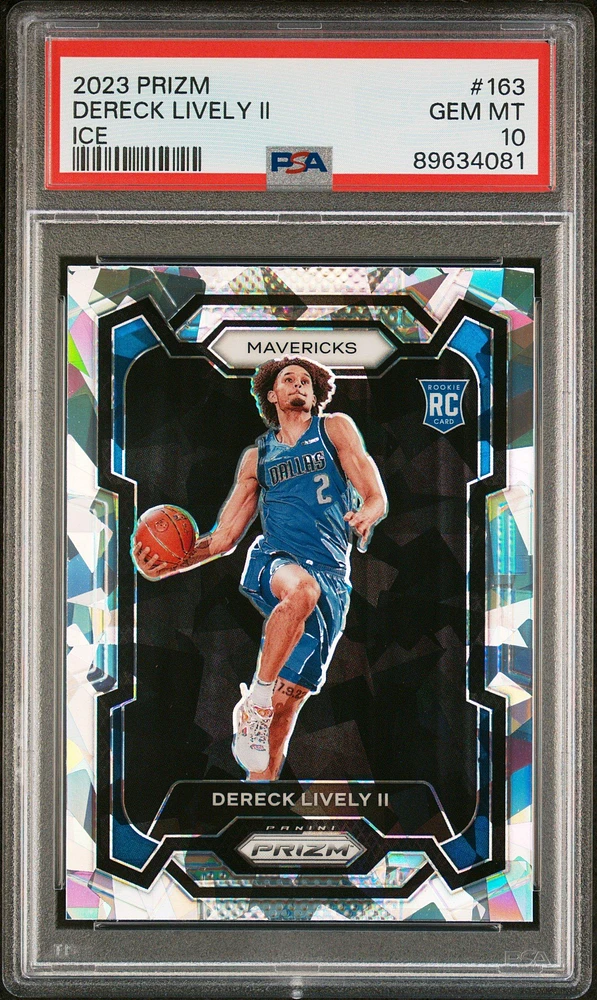 2023 Panini Prizm 163 Dereck Lively Ii Ice PSA 10