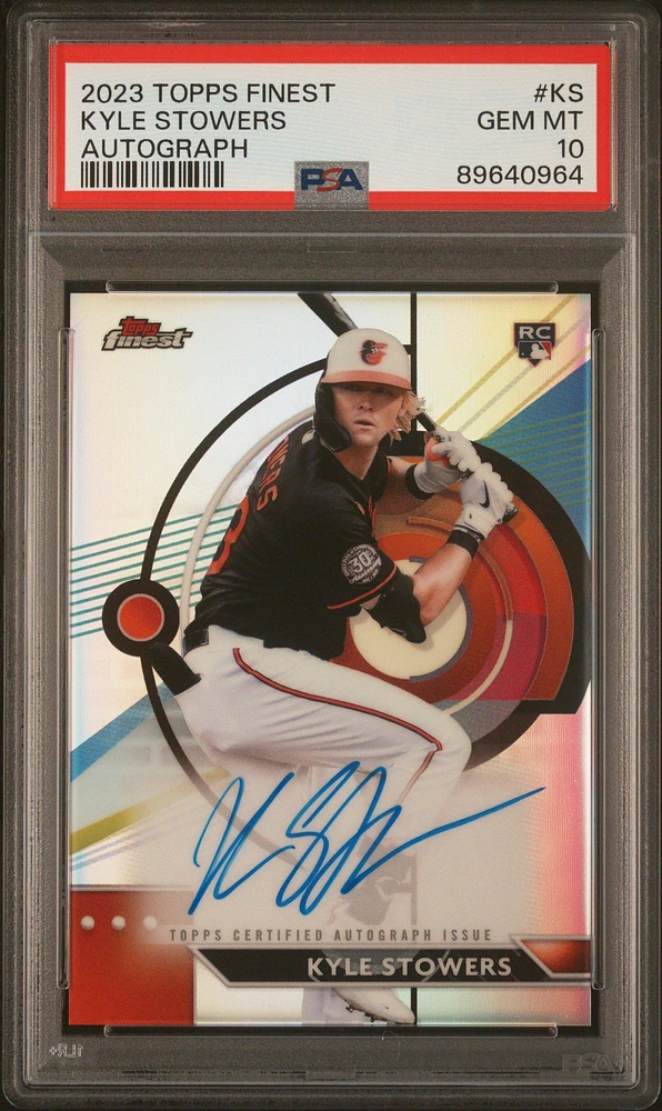 2023 Topps Finest Finest Autographs Ks Kyle Stowers PSA 10