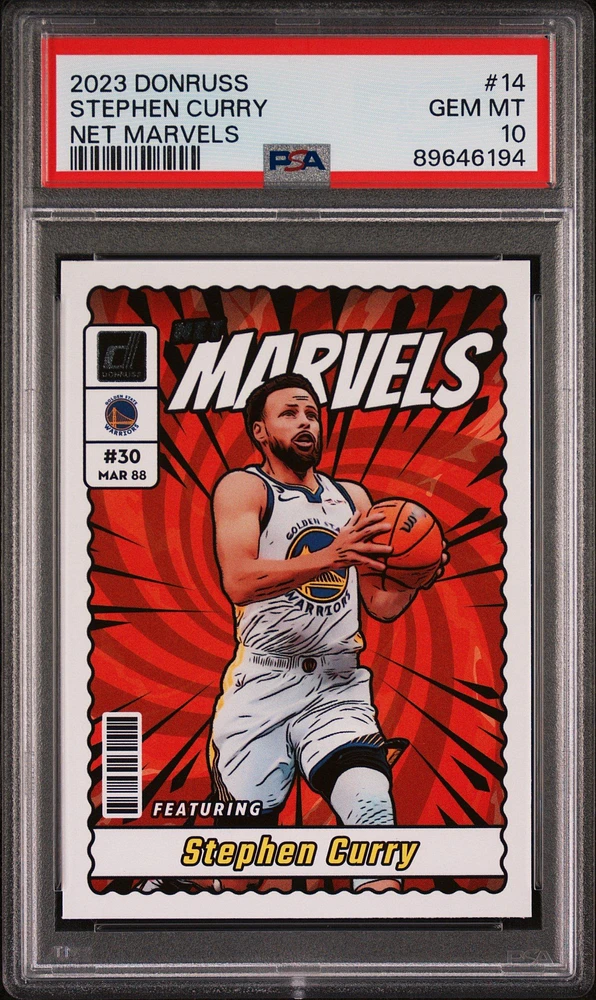 2023 Panini Donruss Net Marvels 14 Stephen Curry PSA 10