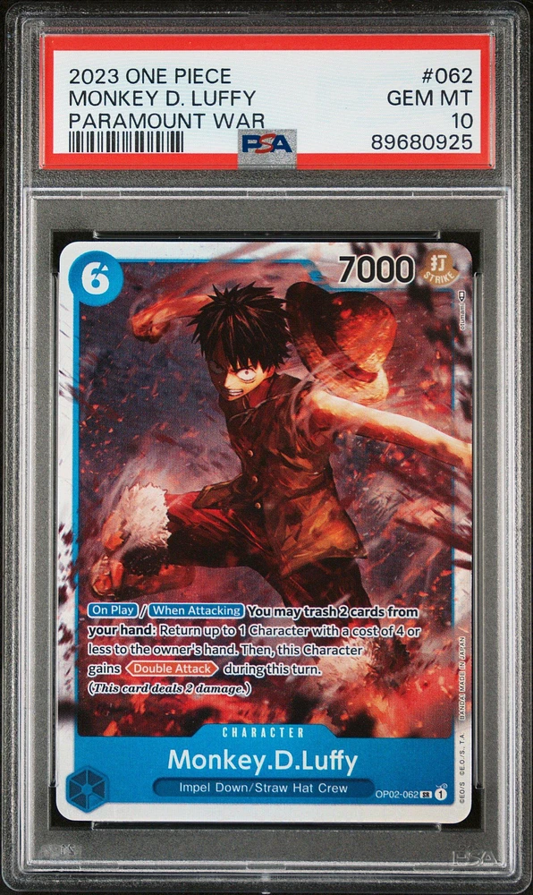 2023 One Piece Paramount War 062 Monkey D. Luffy PSA 10
