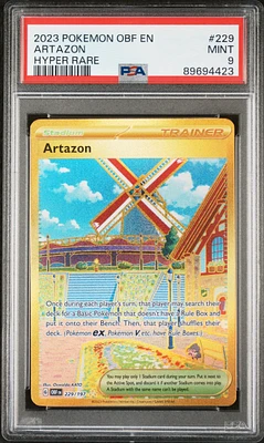2023 Pokemon Obf En-obsidian Flames 229 Artazon PSA 9