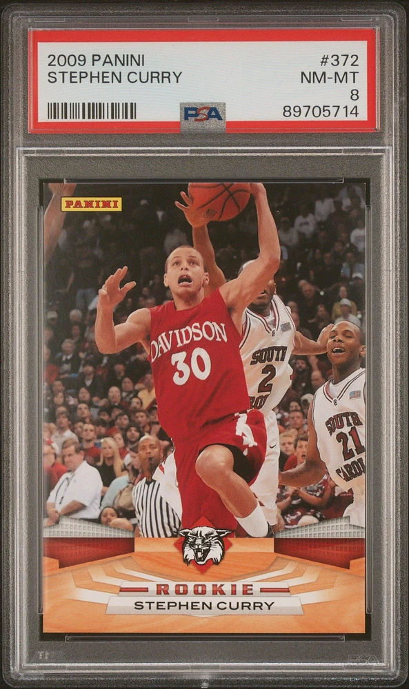2009 Panini 372 Stephen Curry PSA 8