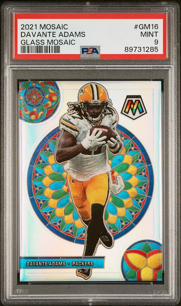 2021 Panini Mosaic Glass Mosaic Gm16 Davante Adams PSA 9