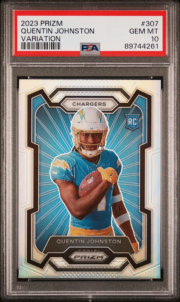 2023 Panini Prizm 307 Quentin Johnston Variation PSA 10