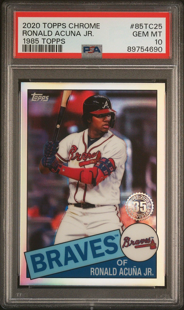 2020 Topps Chrome 1985 Topps 85tc25 Ronald Acuna Jr. PSA 10