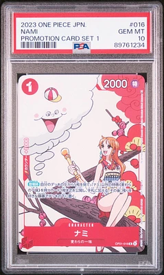2023 One Piece Japanese Promos 016 Nami Promotion Card Set 1 PSA 10