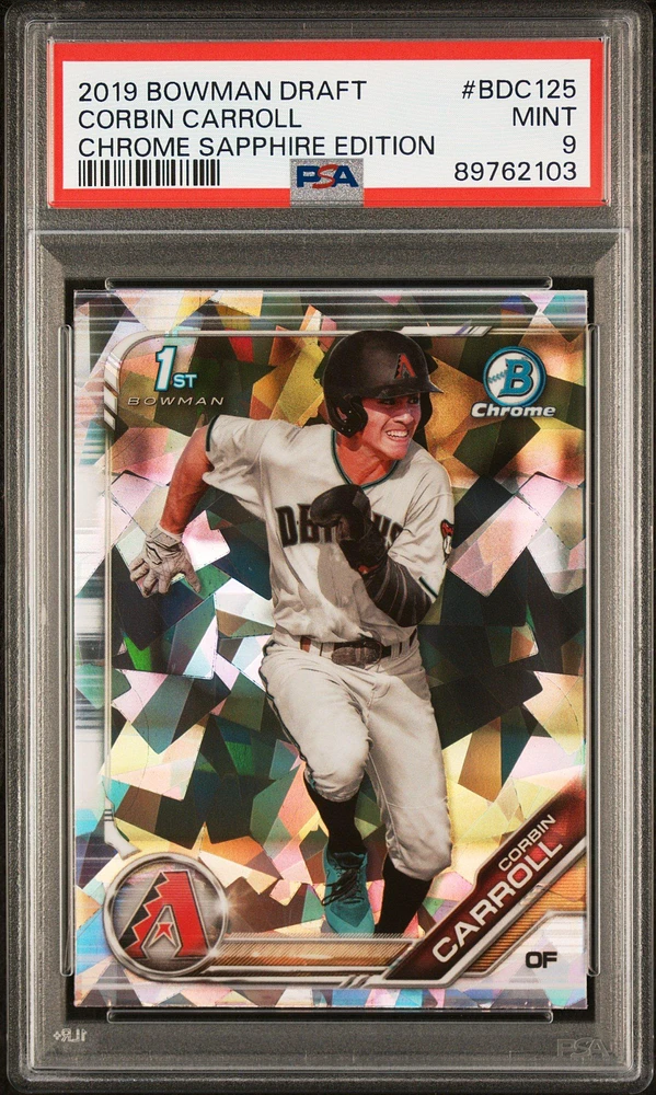 2019 Bowman Draft Chrome Sapphire Edition Bdc125 Corbin Carroll PSA 9