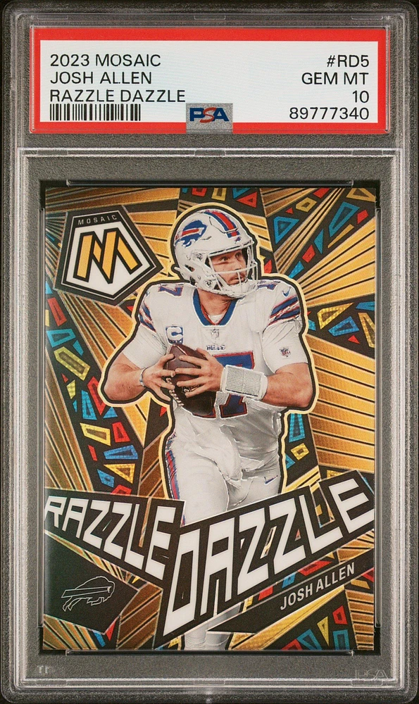 2023 Panini Mosaic Razzle Dazzle Rd5 Josh Allen PSA 10