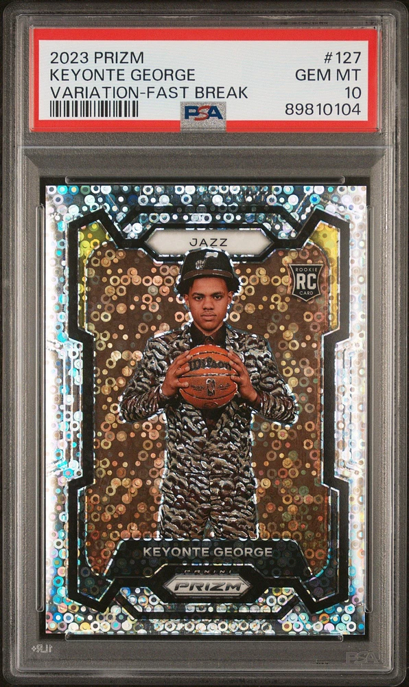 2023 Panini Prizm 127 Keyonte George Variation-fast Break PSA 10