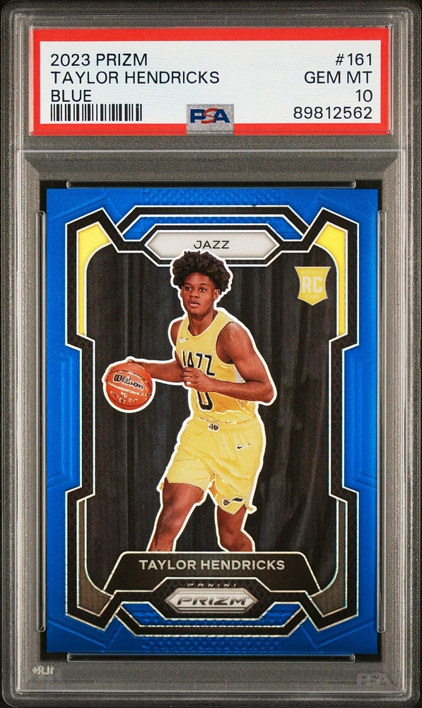 2023 Panini Prizm 161 Taylor Hendricks Blue Prizm PSA 10