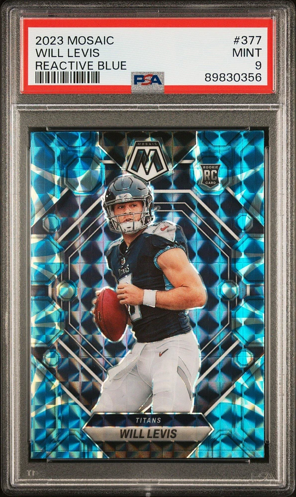 2023 Panini Mosaic 377 Will Levis Reactive Blue PSA 9