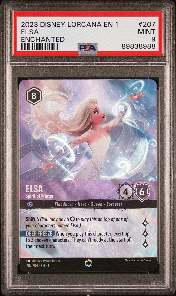 2023 Disney Lorcana En 1-the First Chapter 207 Elsa PSA 9