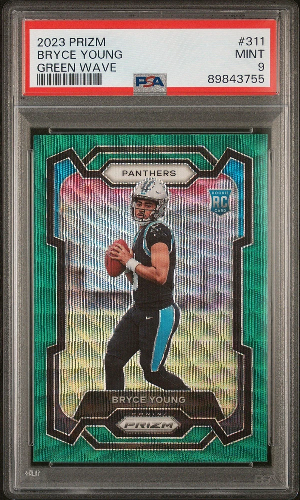 2023 Panini Prizm 311 Bryce Young Green Wave PSA 9
