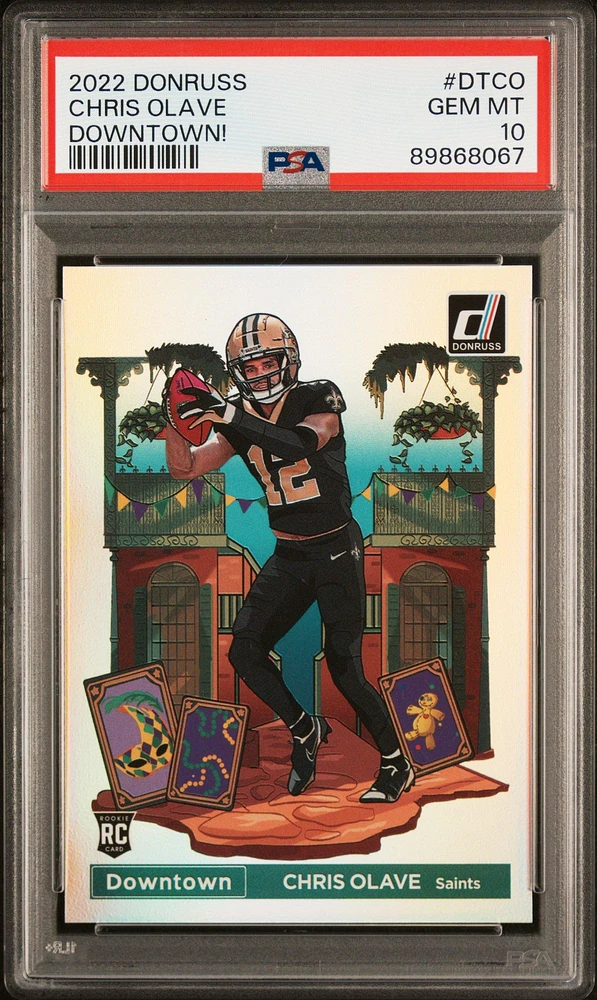 2022 Panini Donruss Downtown Dtco Chris Olave PSA 10